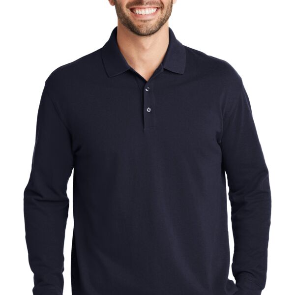 Port Authority EZCotton ® Long Sleeve Polo Thumbnail