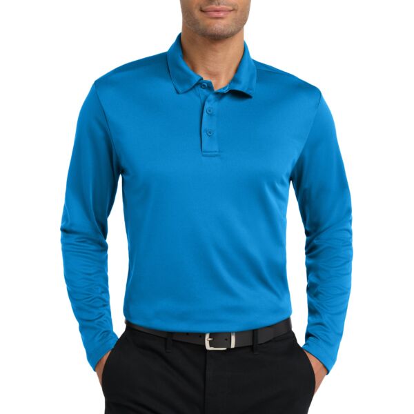 Port Authority Silk Touch Performance Long Sleeve Polo Thumbnail