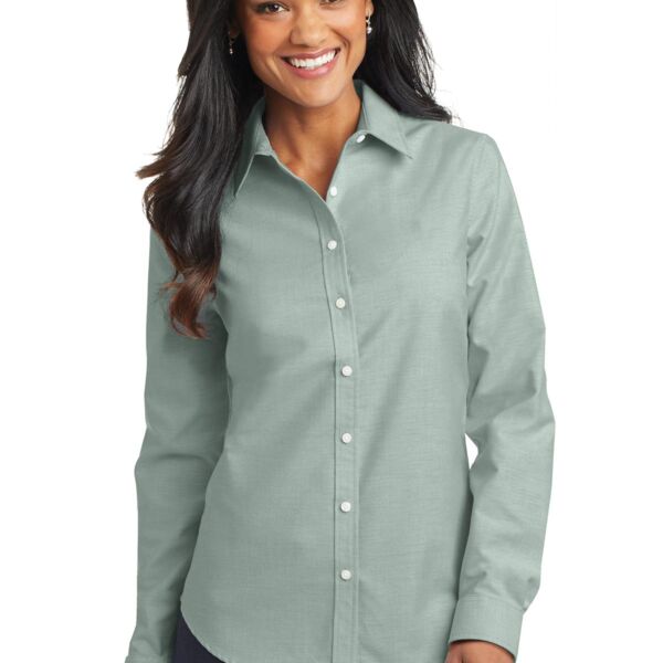 Port Authority Ladies SuperPro  Oxford Shirt Thumbnail