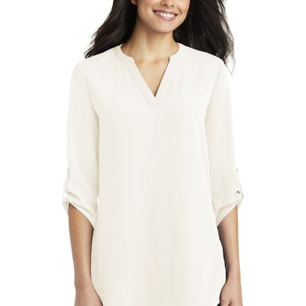 Port Authority Ladies 3/4 Sleeve Tunic Blouse Thumbnail