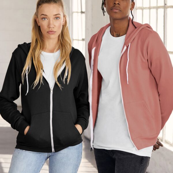 Bella + Canvas Unisex Sponge Fleece Full Zip Hoodie Thumbnail