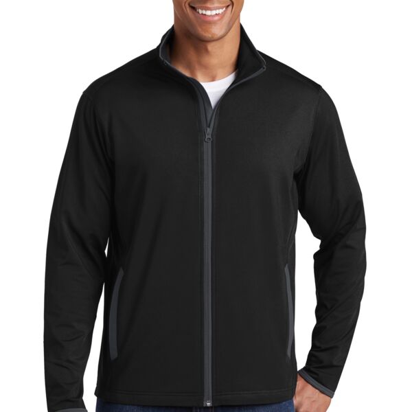 Sport-Tek Sport Wick ® Stretch Contrast Full Zip Jacket Thumbnail