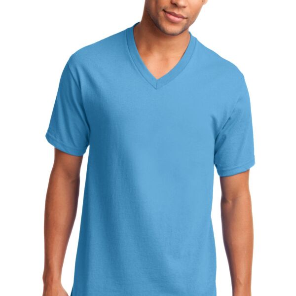 Port & Company Core Cotton V Neck Tee Thumbnail