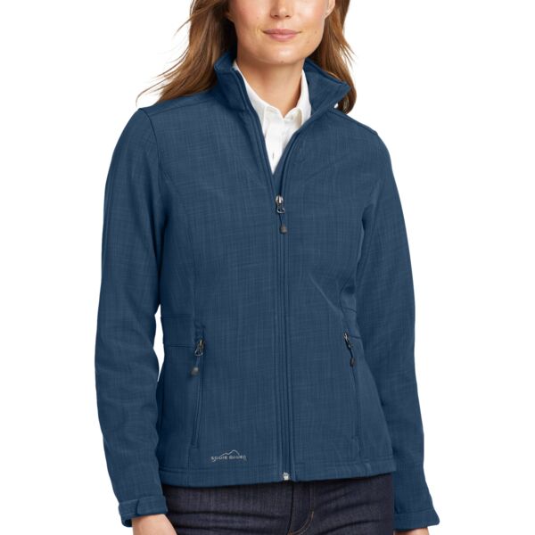 Eddie Bauer Ladies Shaded Crosshatch Soft Shell Jacket Thumbnail
