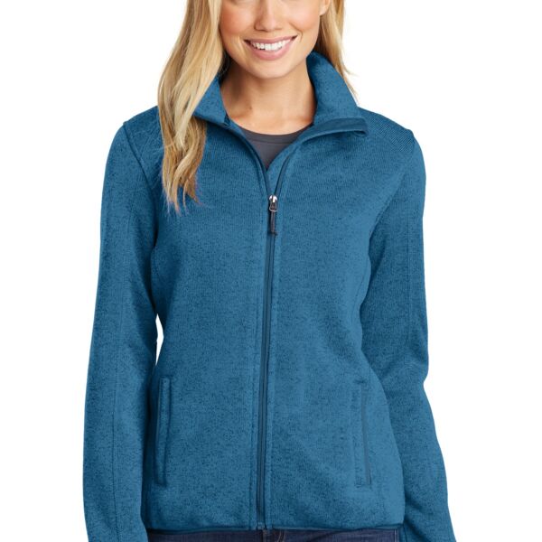 Port Authority Ladies Sweater Fleece Jacket Thumbnail
