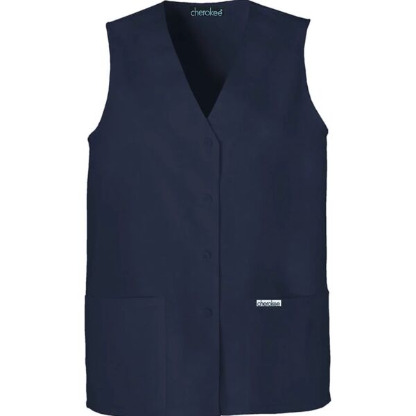 Cherokee Women's 2-Pocket Button Front Vest Thumbnail