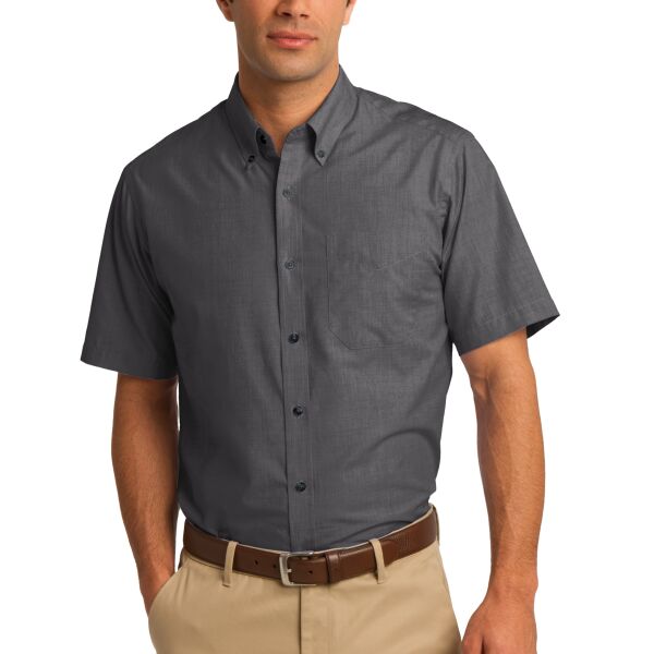 S656 - Port Authority® Short Sleeve Crosshatch Easy Care Shirt Thumbnail
