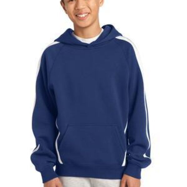 Youth Sleeve Stripe Pullover Hooded Sweatshirt Thumbnail