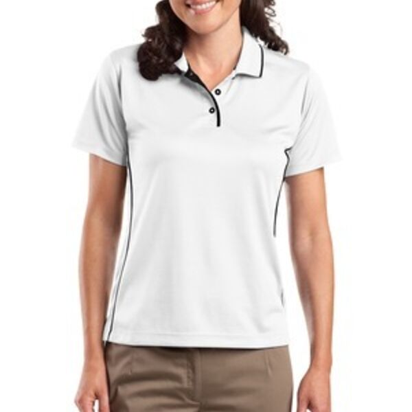 Ladies Dri Mesh® Polo with Tipped Collar and Piping Thumbnail