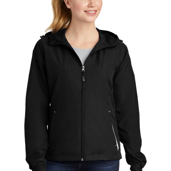 Ladies Colorblock Hooded Jacket Thumbnail