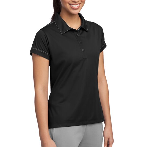 Ladies Contrast Stitch Micropique Sport-Wick® Polo Thumbnail